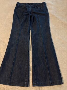 Express Dark Blue “Editor” Wide-Leg Jeans 10R. Stretch. Excellent condition.